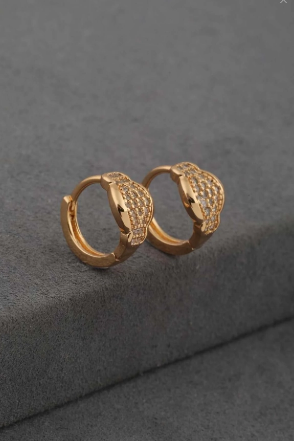 Gold Renk Cerrahi Çelik Küpe