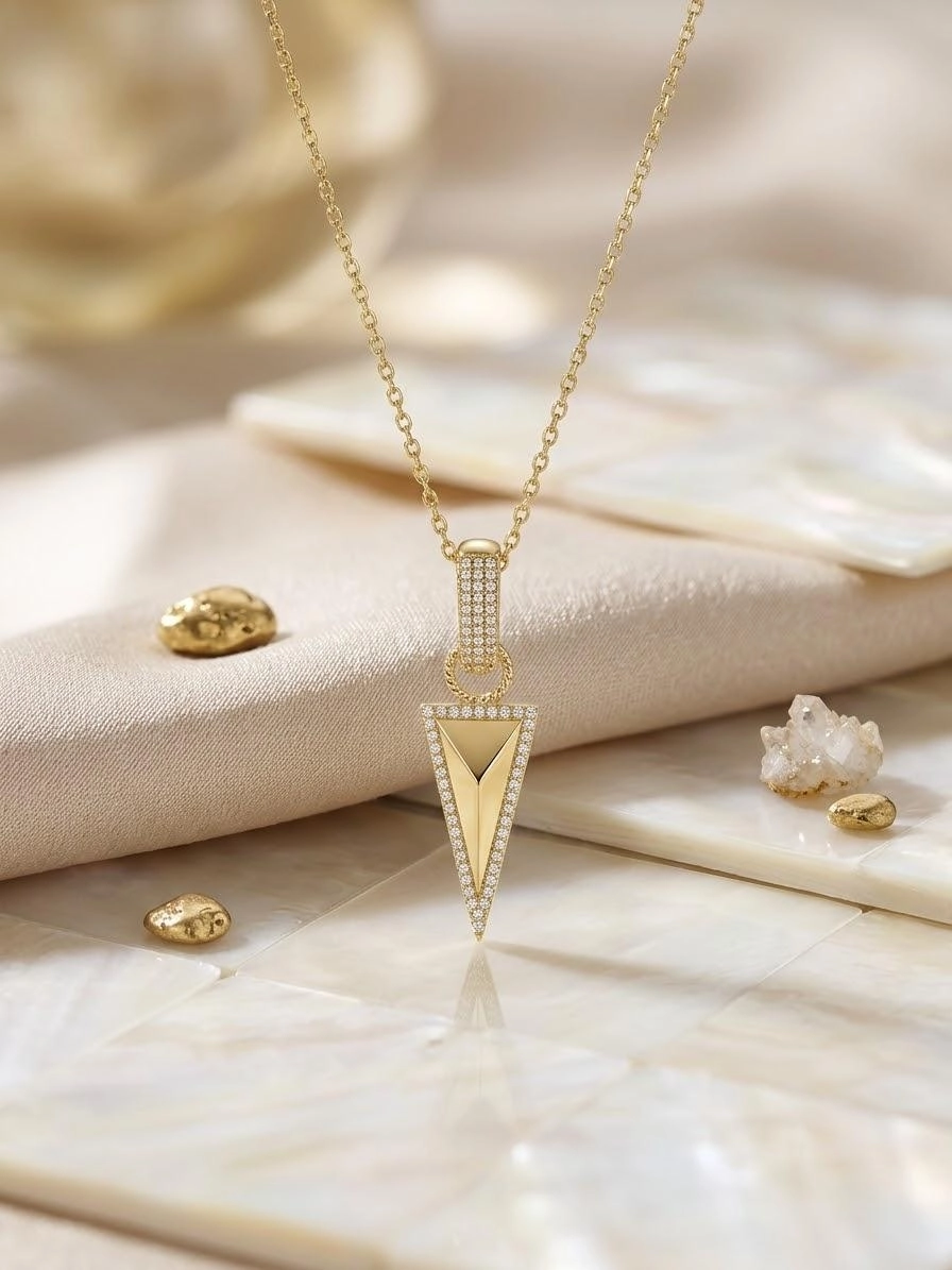 Gold Renk Çelik Kolye