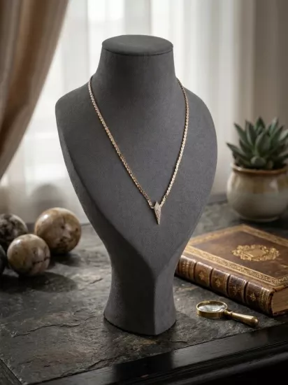 Gold Renk Çelik Kolye