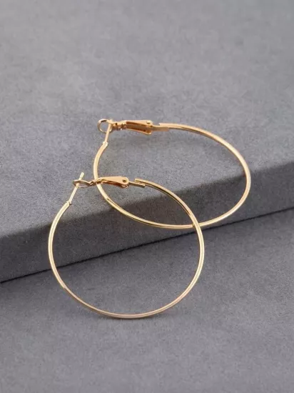 Gold Renk Cerrahi Çelik Halka Küpe