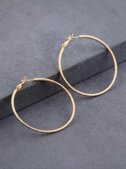 Gold Renk Cerrahi Çelik Halka Küpe