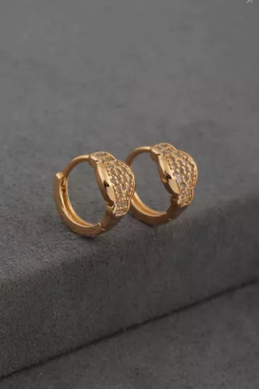 Gold Renk Cerrahi Çelik Küpe