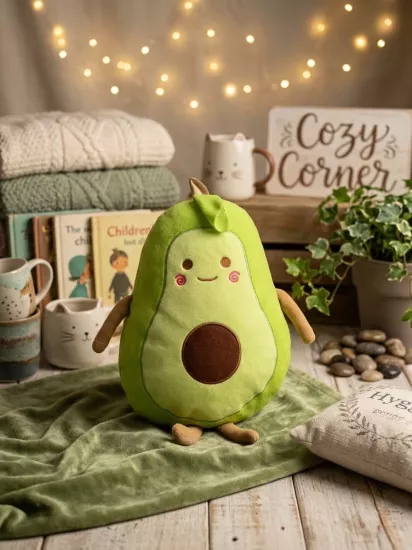 Sevimli Avokado Peluş Oyuncak ve Yastık