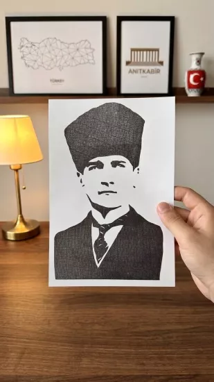 Atatürk Silüet Siyah Vinil Sticker