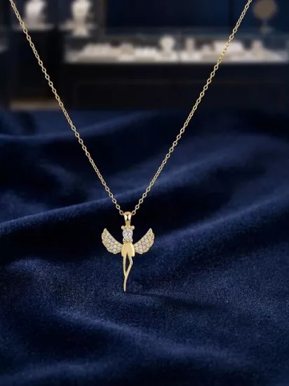 Zirkon Taşlı Peri Kolye