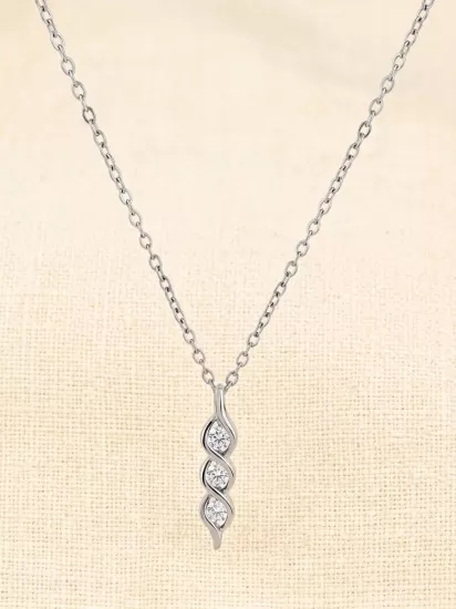 Zirkon Sarmal Taşlı Kolye