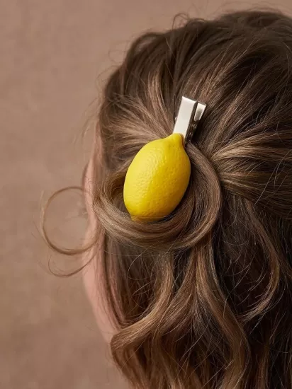 Limon Figürlü Neşeli Saç Tokası