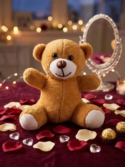 Sevimli Peluş Açık Kahverengi Ayıcık